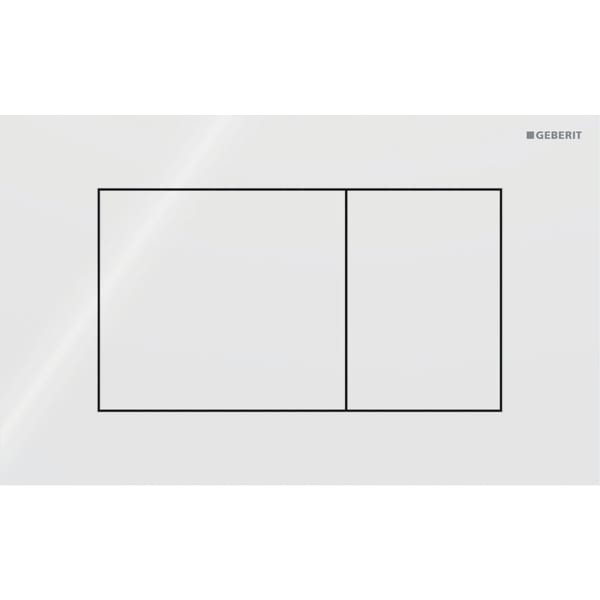 Geberit  Clapeta wc geberit sigma40, orizotala, dubla, 246 x 152 mm, sticla, lucios, alb, 115.629.si.1