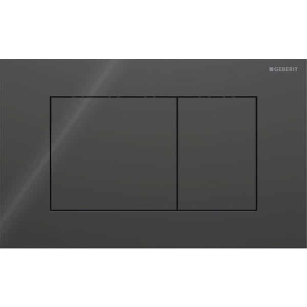 Geberit  Clapeta wc geberit sigma40, orizotala, dubla, 246 x 152 mm, sticla, lucios, negru, 115.629.sj.1