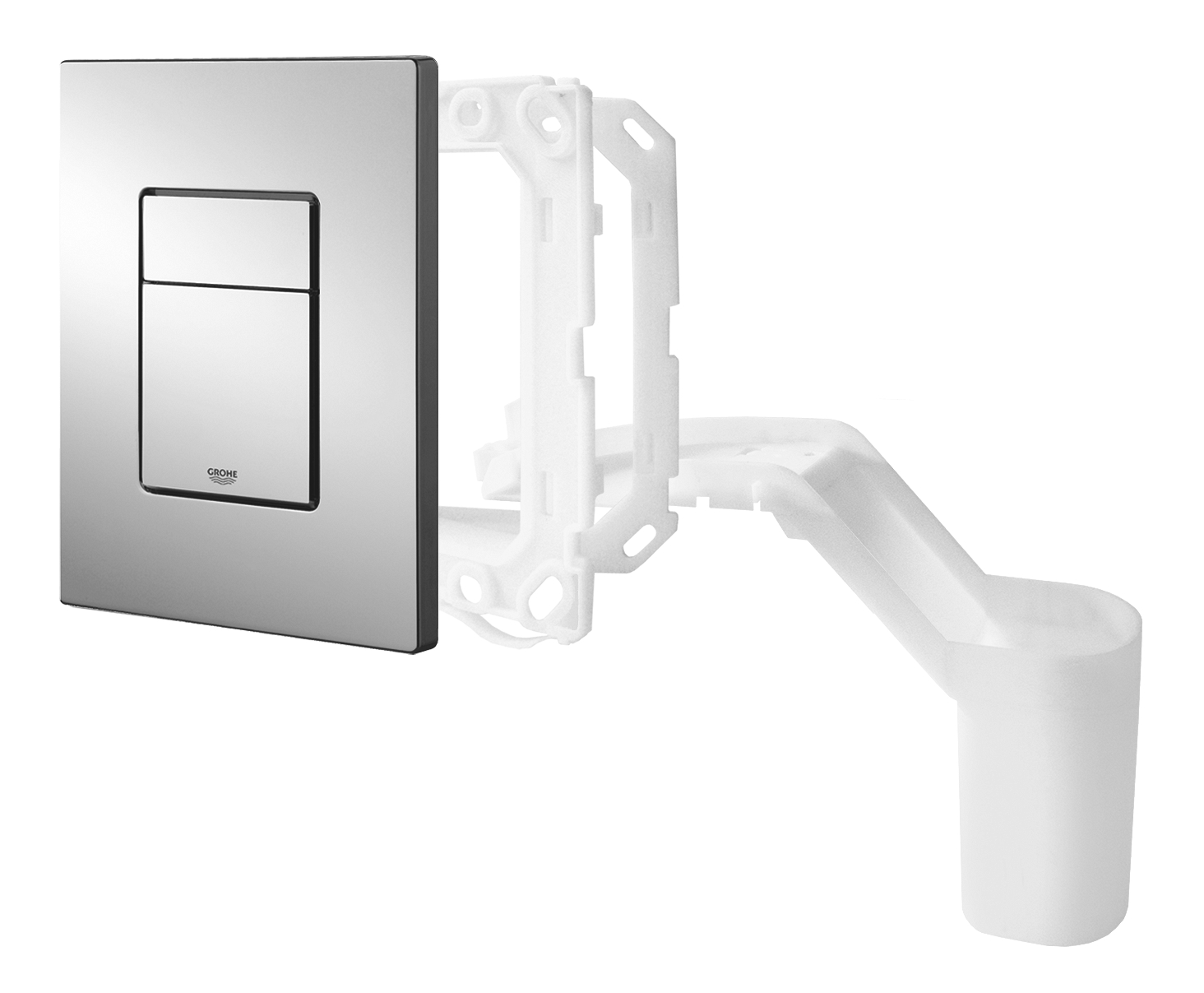 Clapeta WC Grohe 38805000, 156 mm, 197 mm, functie eco, verticala, incastrat pentru tip rezervor, Crom