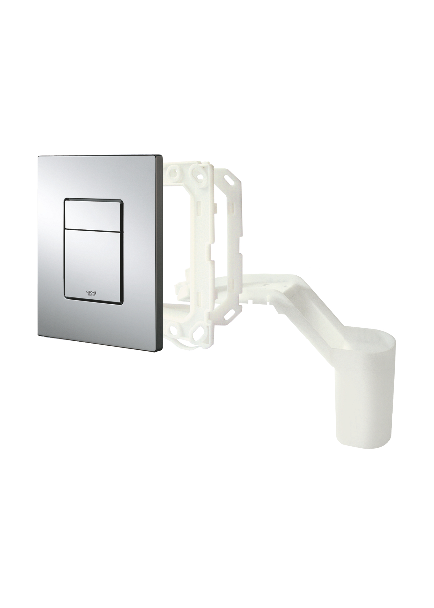 Clapeta WC Grohe 38805000, 156 mm, 197 mm, functie eco, verticala, incastrat pentru tip rezervor, Crom