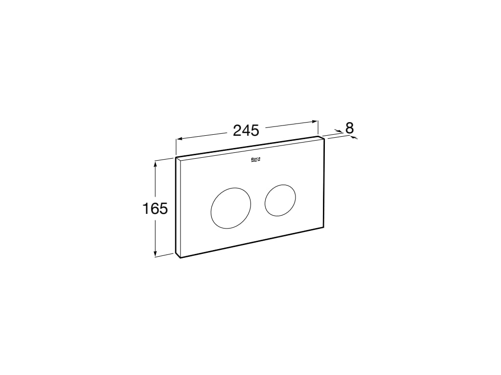 Clapeta actionare Roca A890173001, AC2, pentru toaleta, tip instalare 