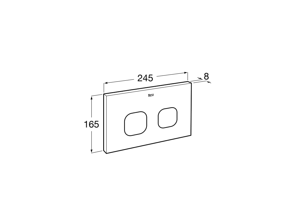 Clapeta actionare Roca A890174006, AC3, pentru toaleta, tip instalare 