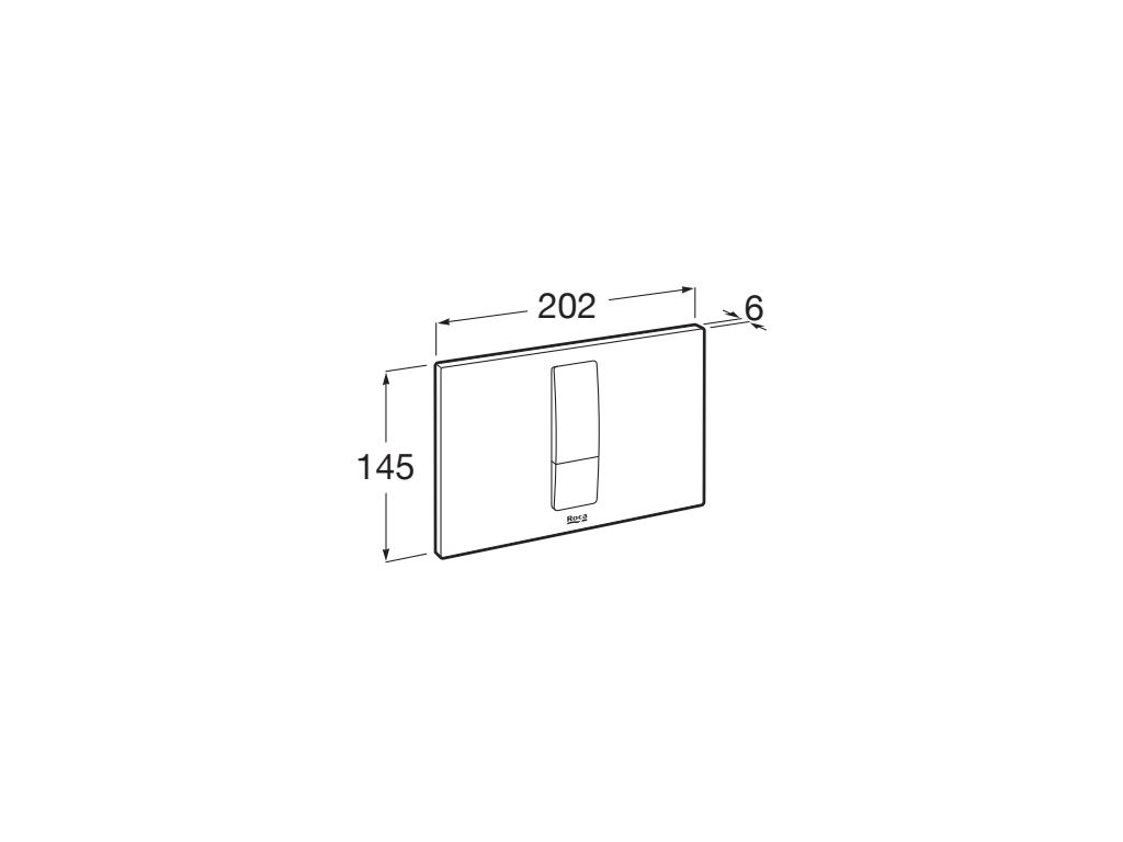 Clapeta actionare Roca A890221300, Duplo S, pentru toaleta, tip instal