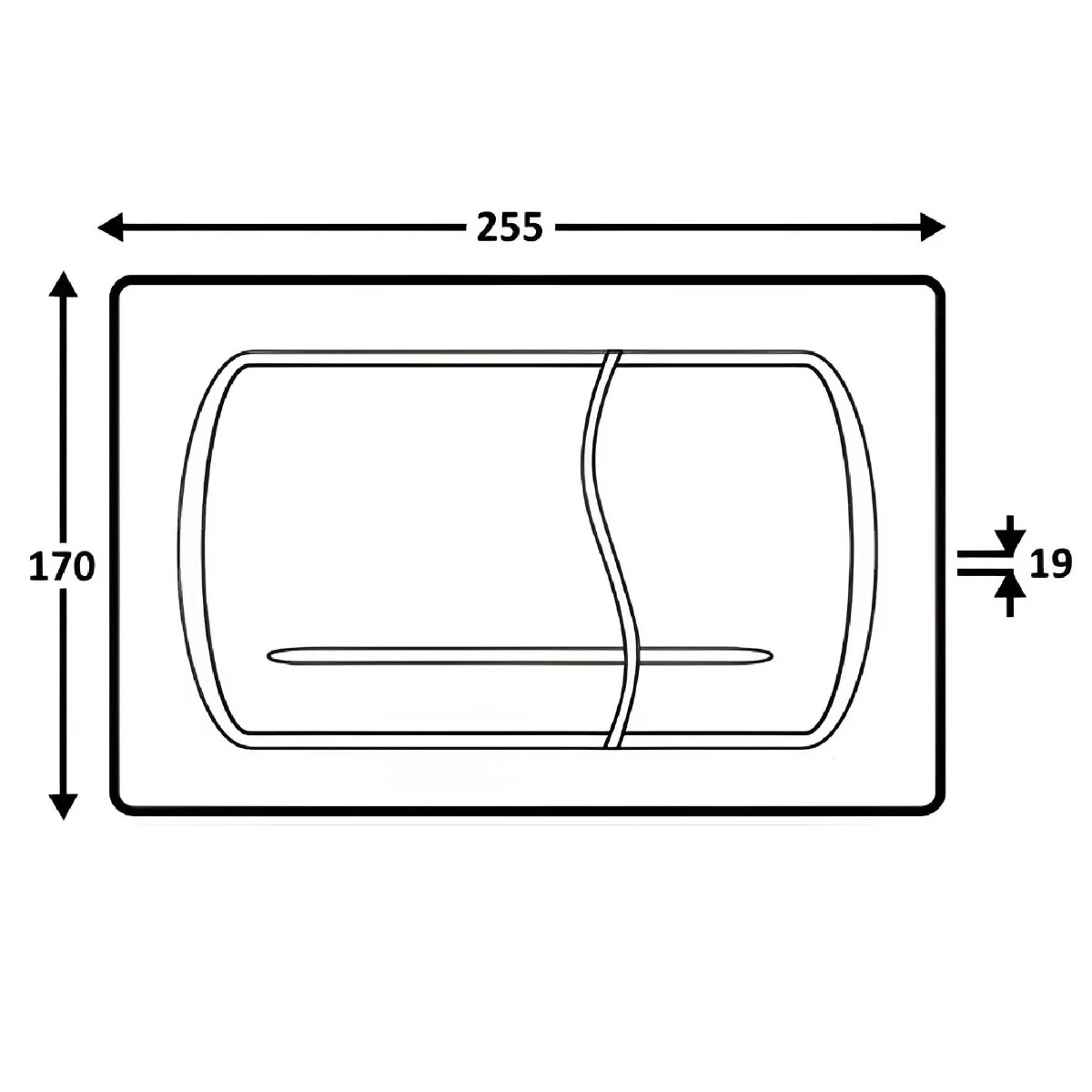 Clapeta actionare Roca A8901150B1, Wall 52B, pentru toaleta, utilizare