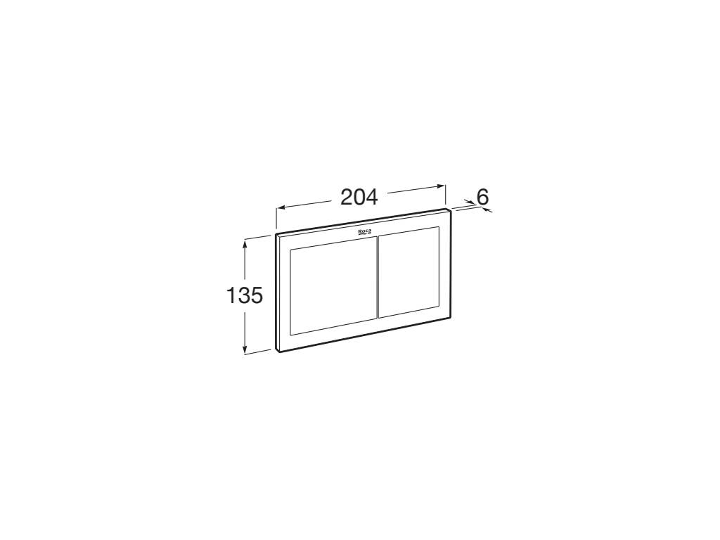 Clapeta actionare Roca A890225301, Wall, pentru toaleta, tip instalare