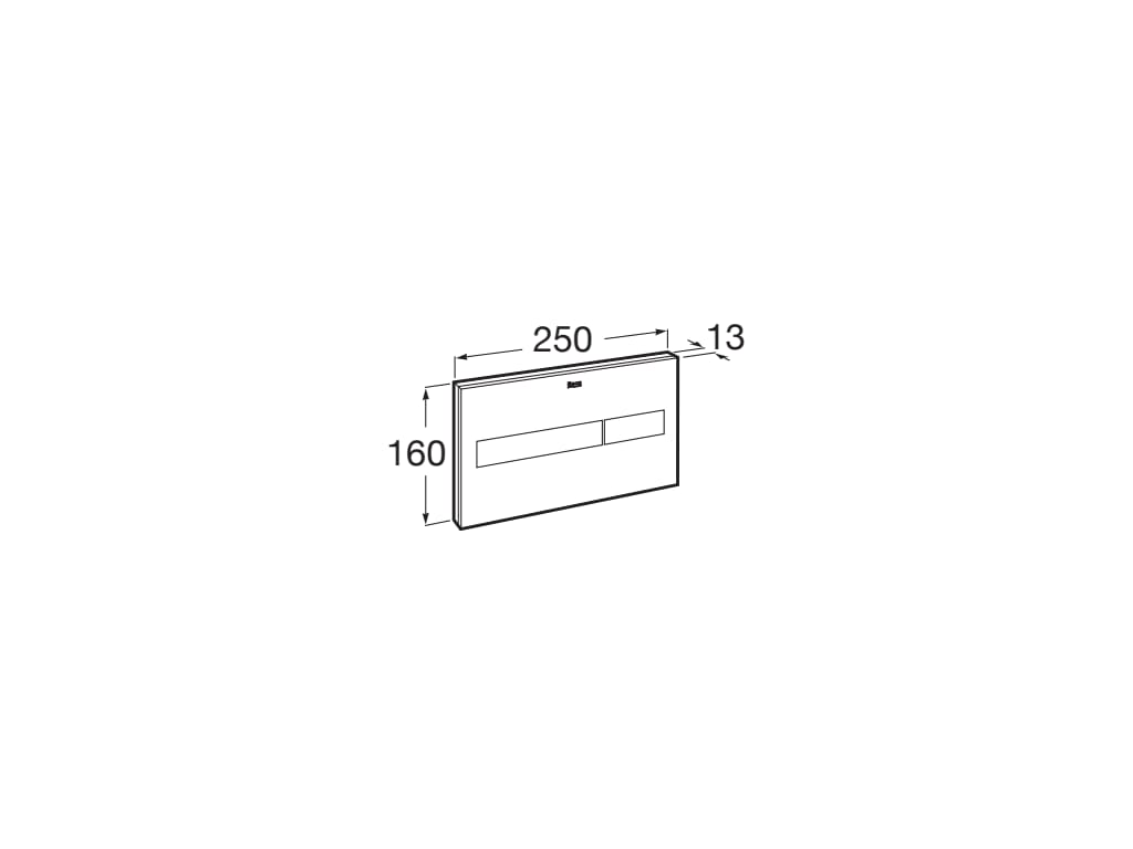 Clapeta actionare Roca A890188308, Wall, pentru toaleta, tip instalare
