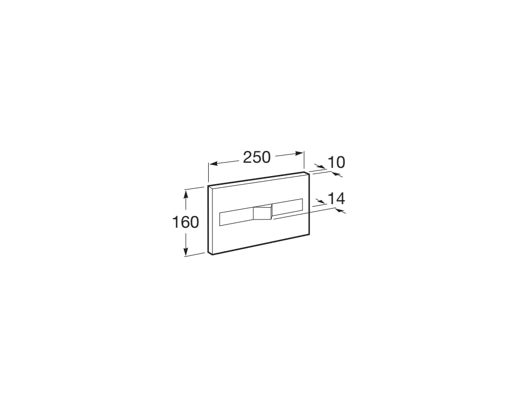 Clapeta actionare Roca A890096001, Wall PL2, pentru toaleta, utilizare