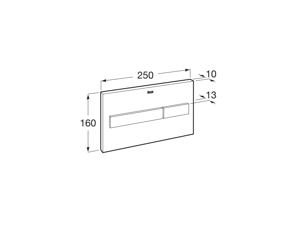 Clapeta actionare Roca A890088206, Wall PL7, pentru toaleta, utilizare