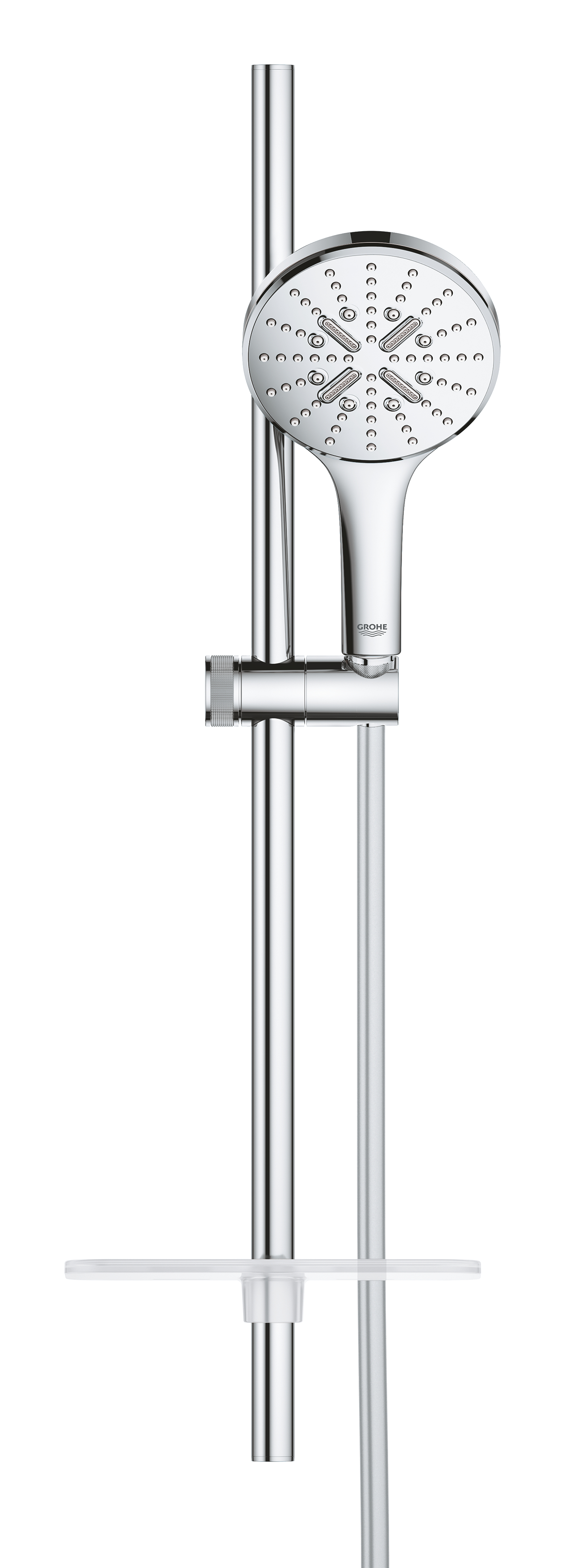 Coloana de dus Grohe 26546000, 1.75 m, 130 mm, 600 mm, 3 functii para dus, 1/2 conexiune furtun, Crom
