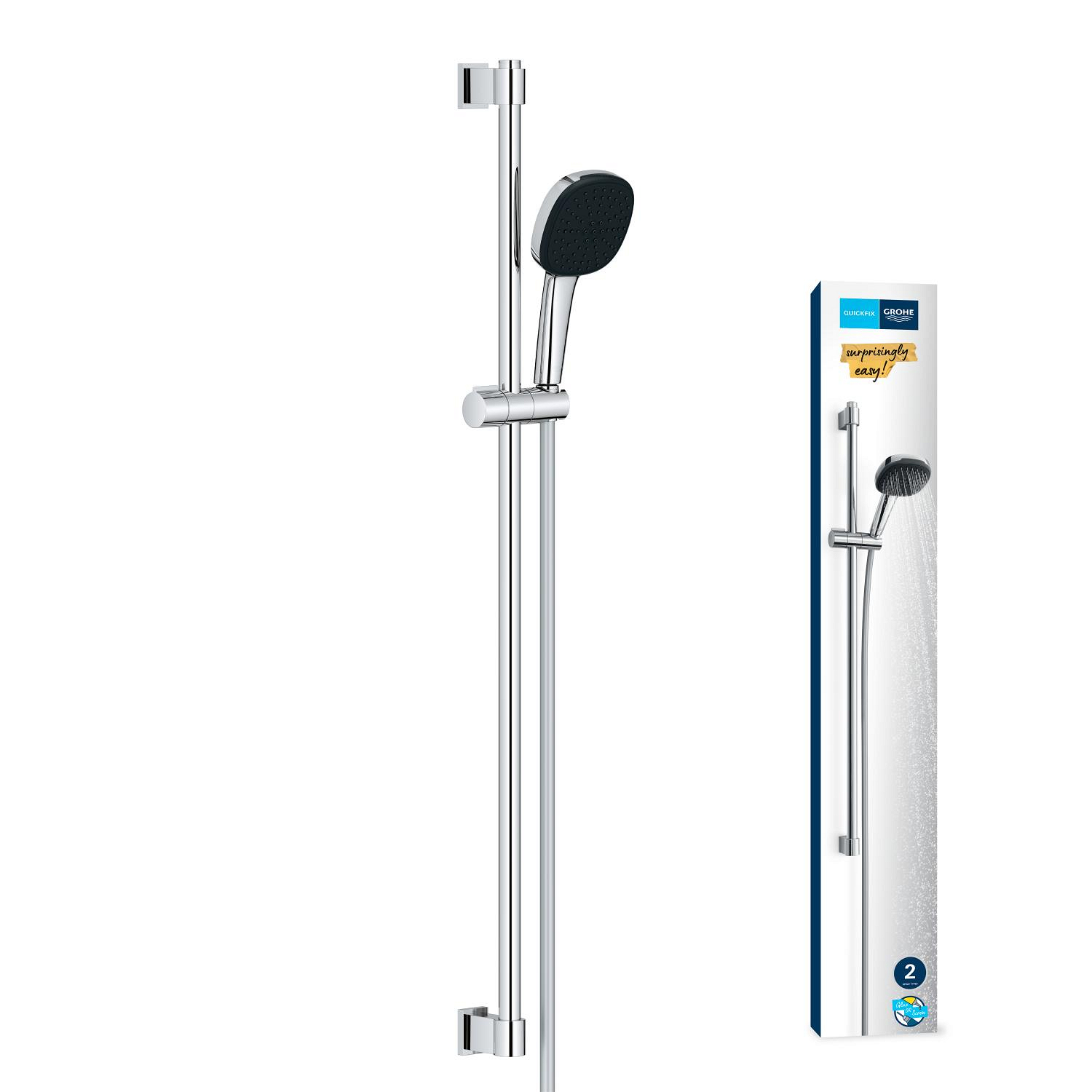 Coloana de dus Grohe 26931001, 1.75 m, 110 mm, 900 mm, 2 functii para dus, 1/2 conexiune furtun, Crom