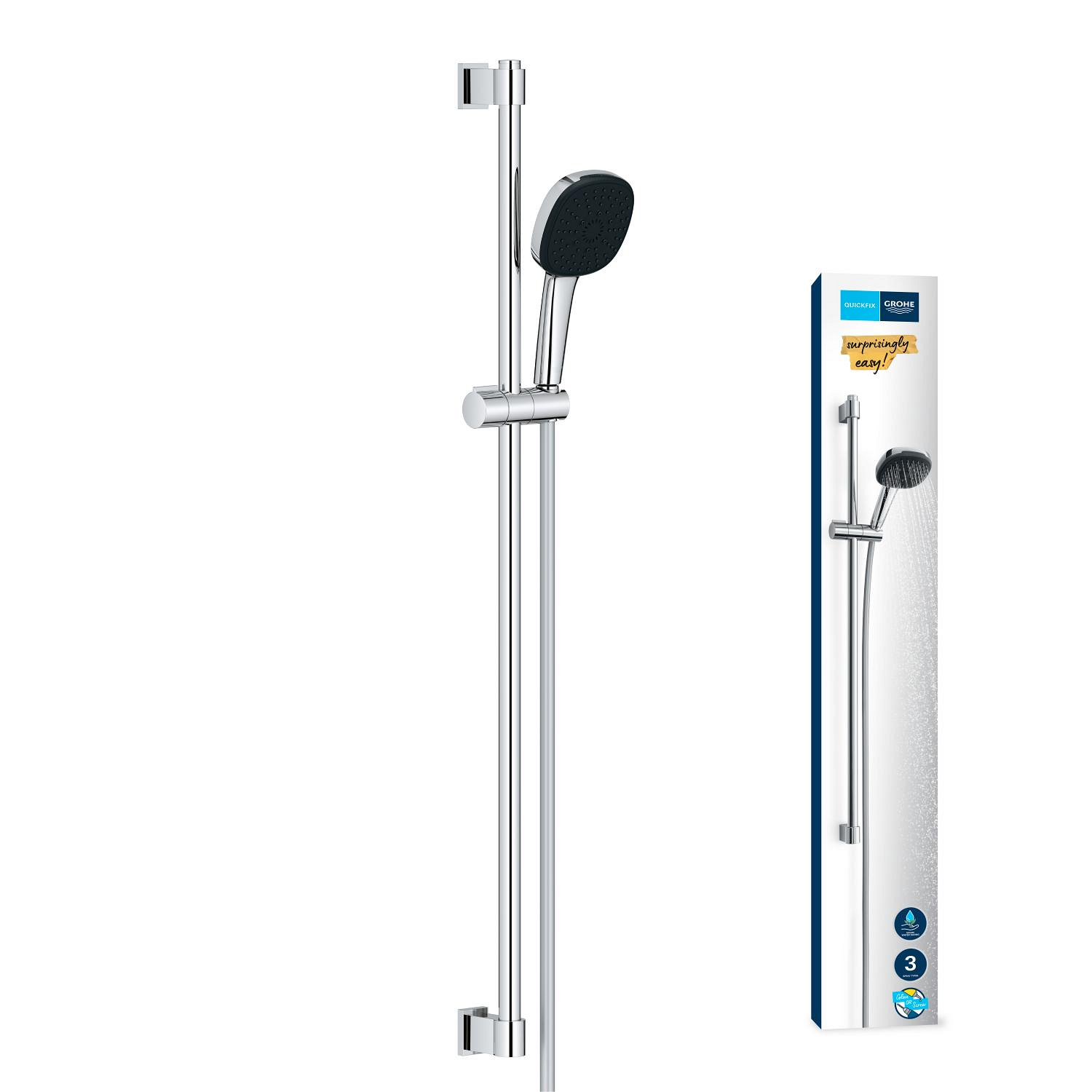 Coloana de dus Grohe 26932001, 1.75 m, 110 mm, 900 mm, 2 functii para dus, 1/2 conexiune furtun, Crom