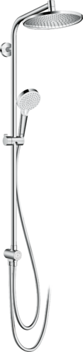 Hansgrohe Coloana de dus hansgrohe crometta s 240 27270000, universal, aparent, 240 mm, include para, furtun, anti-calcar, crom