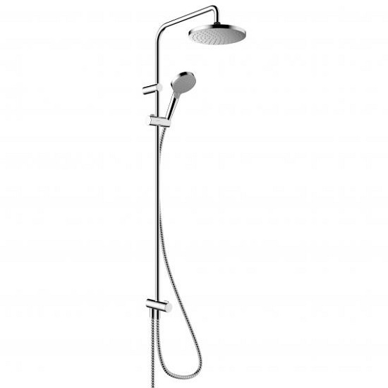 Hansgrohe Coloana de dus hansgrohe vernis blend 26272000, 1/2'', universal, aparent, 200 mm, 1 pulverizare, anti-calcar, crom