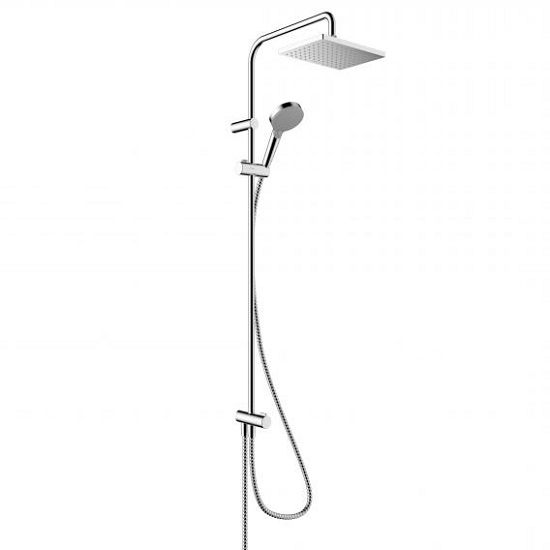 Hansgrohe Coloana de dus hansgrohe vernis shape 26282000, 1/2'', universal, aparent, 230 mm, 1 pulverizare, anti-calcar, crom
