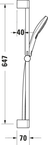Coloana de dus Duravit UV0680003046, dus, montaj aparent, numar functi