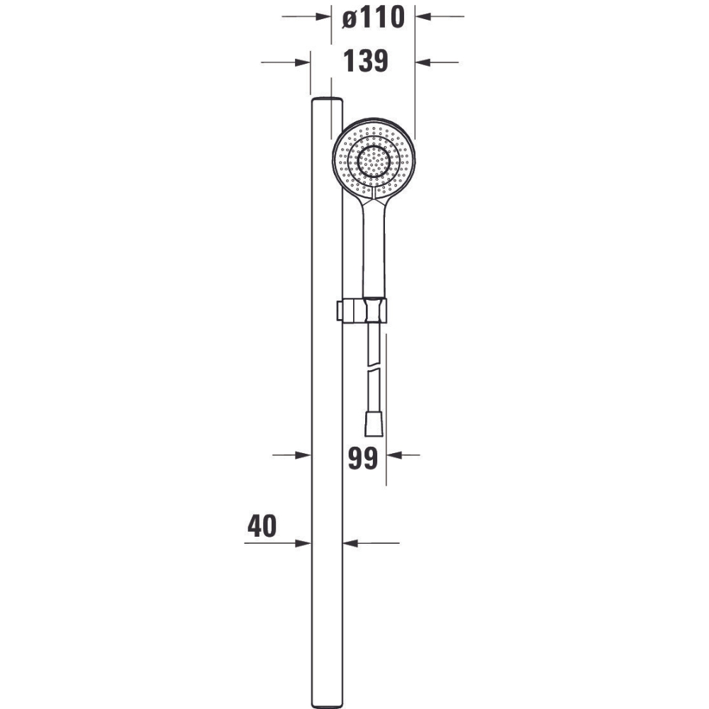 Coloana de dus Duravit UV0682005010, dus, montaj aparent, numar functi