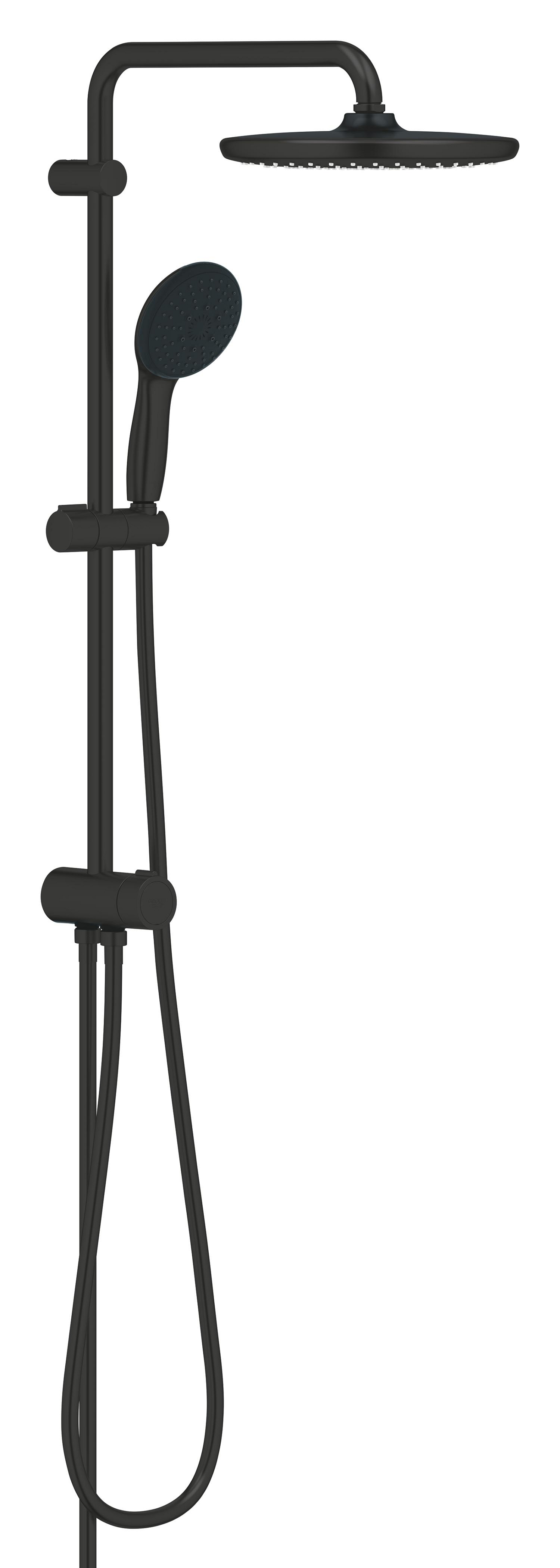 Coloana dus Grohe 269802431, 1.5 m, 110 mm, 736 mm, 250 mm, 3 functii para dus, 1/2 conexiune furtun, Negru