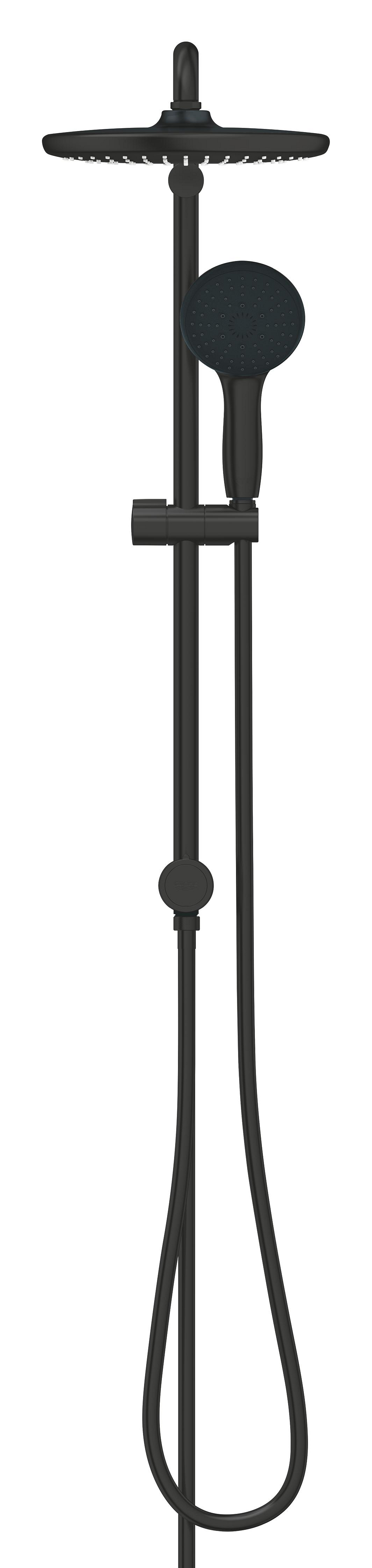 Coloana dus Grohe 269802431, 1.5 m, 110 mm, 736 mm, 250 mm, 3 functii para dus, 1/2 conexiune furtun, Negru