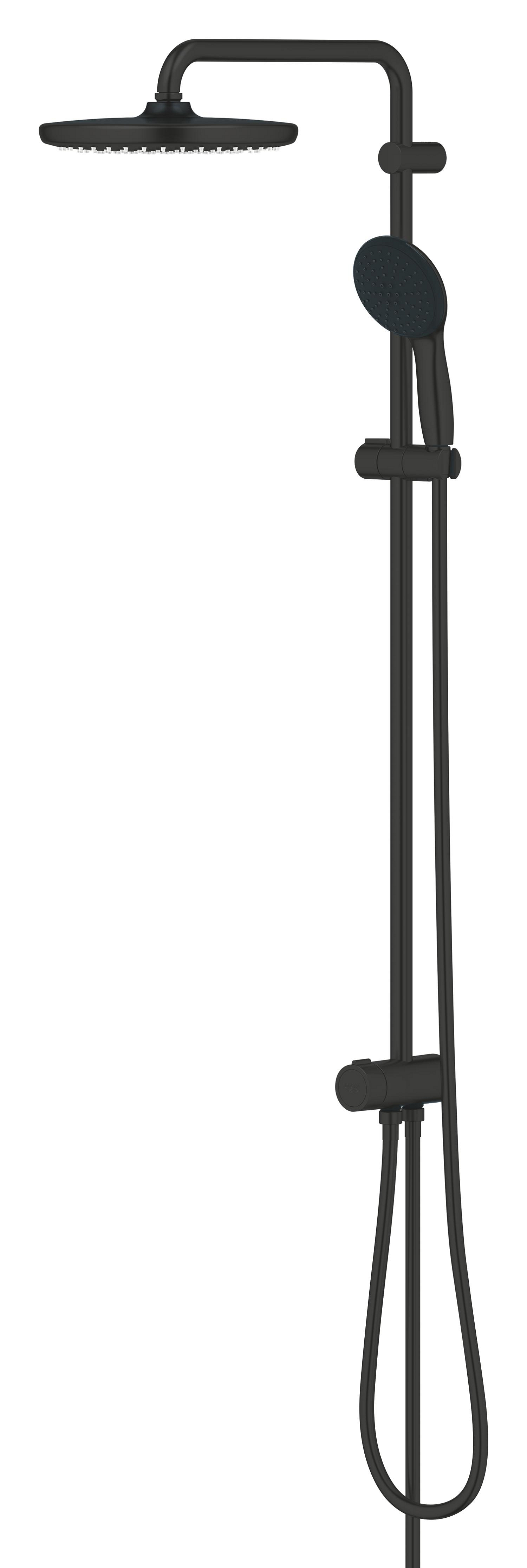 Coloana dus Grohe 269792431, 1.5 m, 110 mm, 1136 mm, 250 mm, 3 functii para dus, 1/2 conexiune furtun, Negru