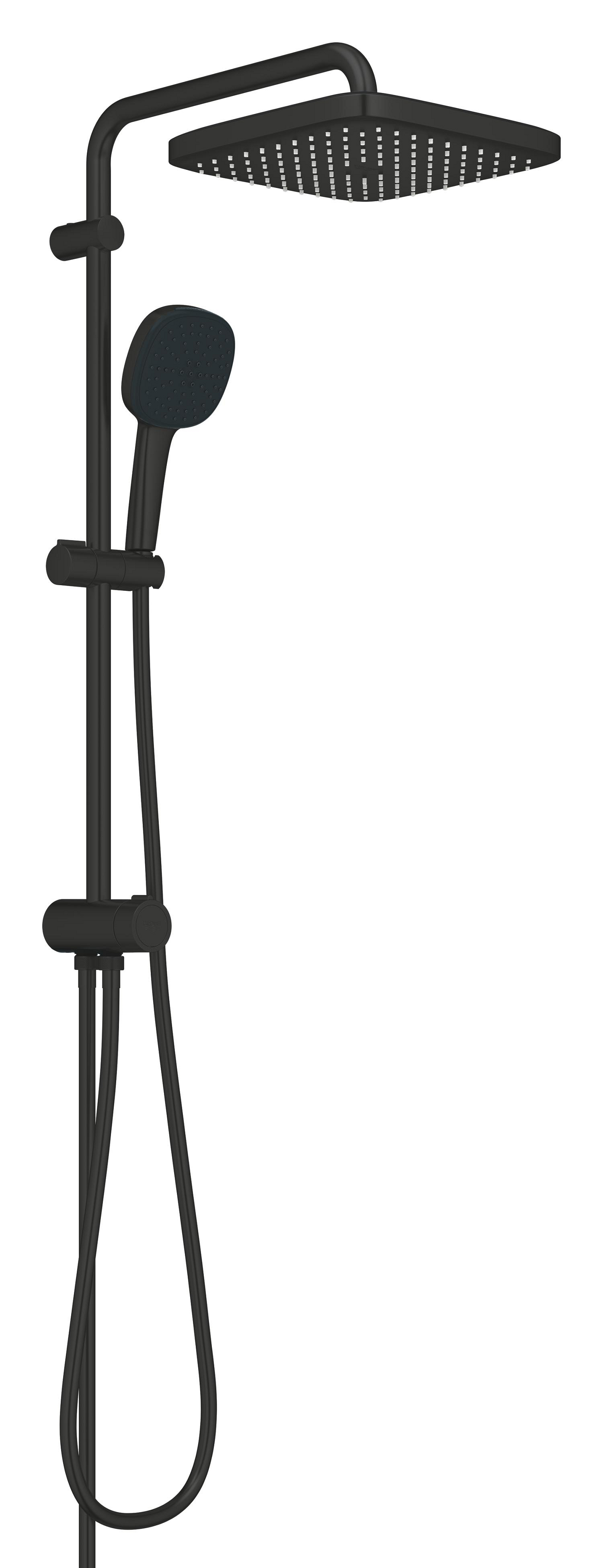 Grohe Coloana dus grohe tempesta cube 250, aparenta, dus fix, 250 mm, 1 functie, mat, negru, 269762431