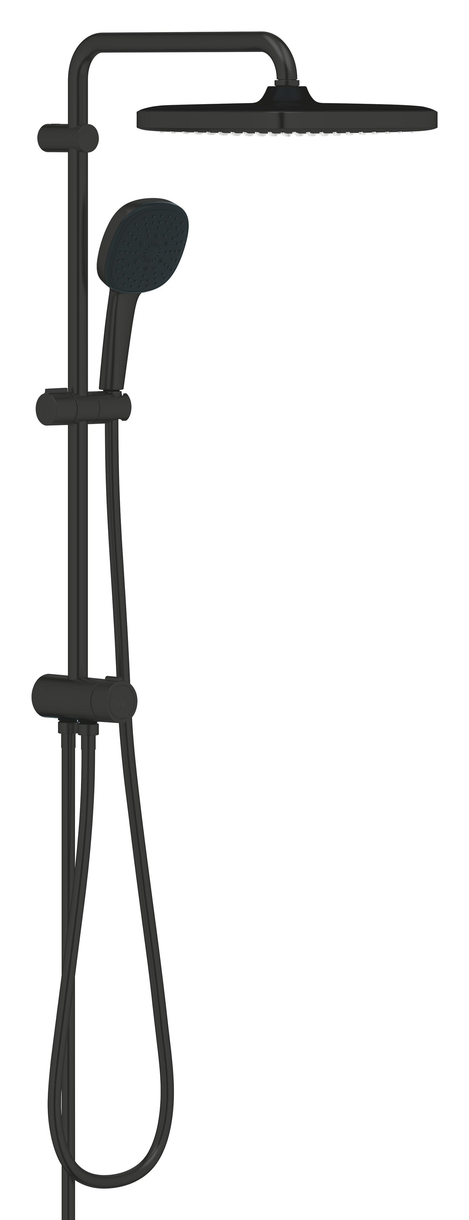 Coloana dus Grohe 269772431, 1.5 m, 110 mm, 736 mm, 250 mm, 3 functii para dus, 1/2 conexiune furtun, Negru