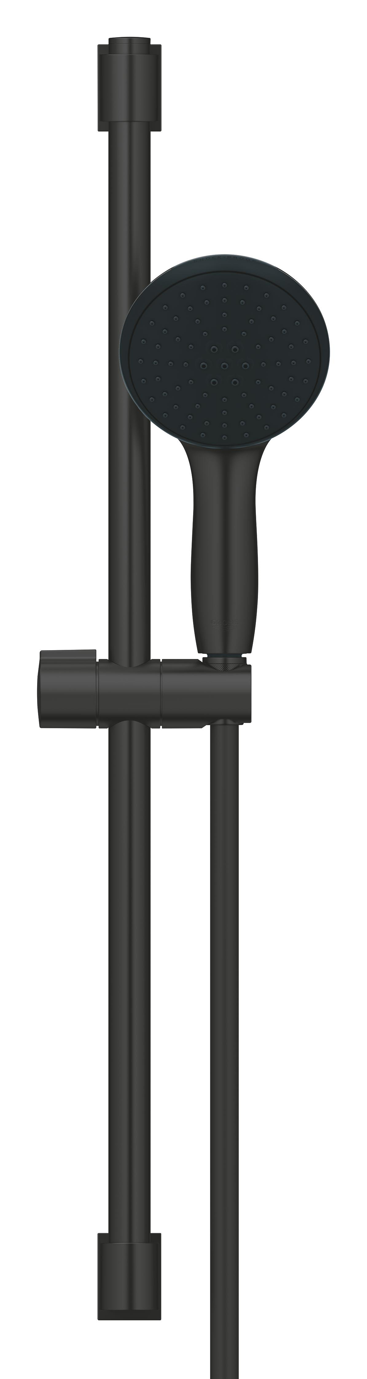 Coloana dus Grohe 1062052431, 1.75 m, 110 mm, 7.4 l/min, 600 mm, 2 functii para dus, 1/2 conexiune furtun, Negru