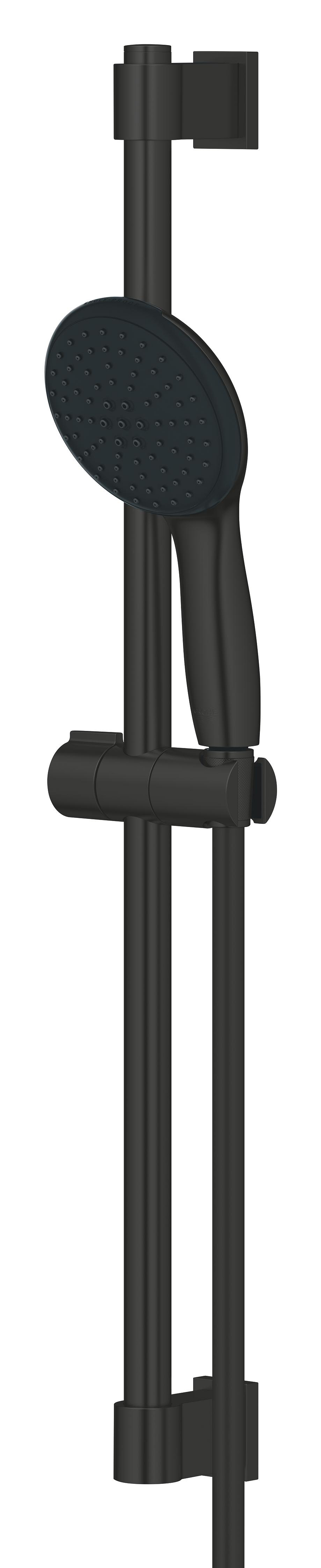 Coloana dus Grohe 1062052431, 1.75 m, 110 mm, 7.4 l/min, 600 mm, 2 functii para dus, 1/2 conexiune furtun, Negru