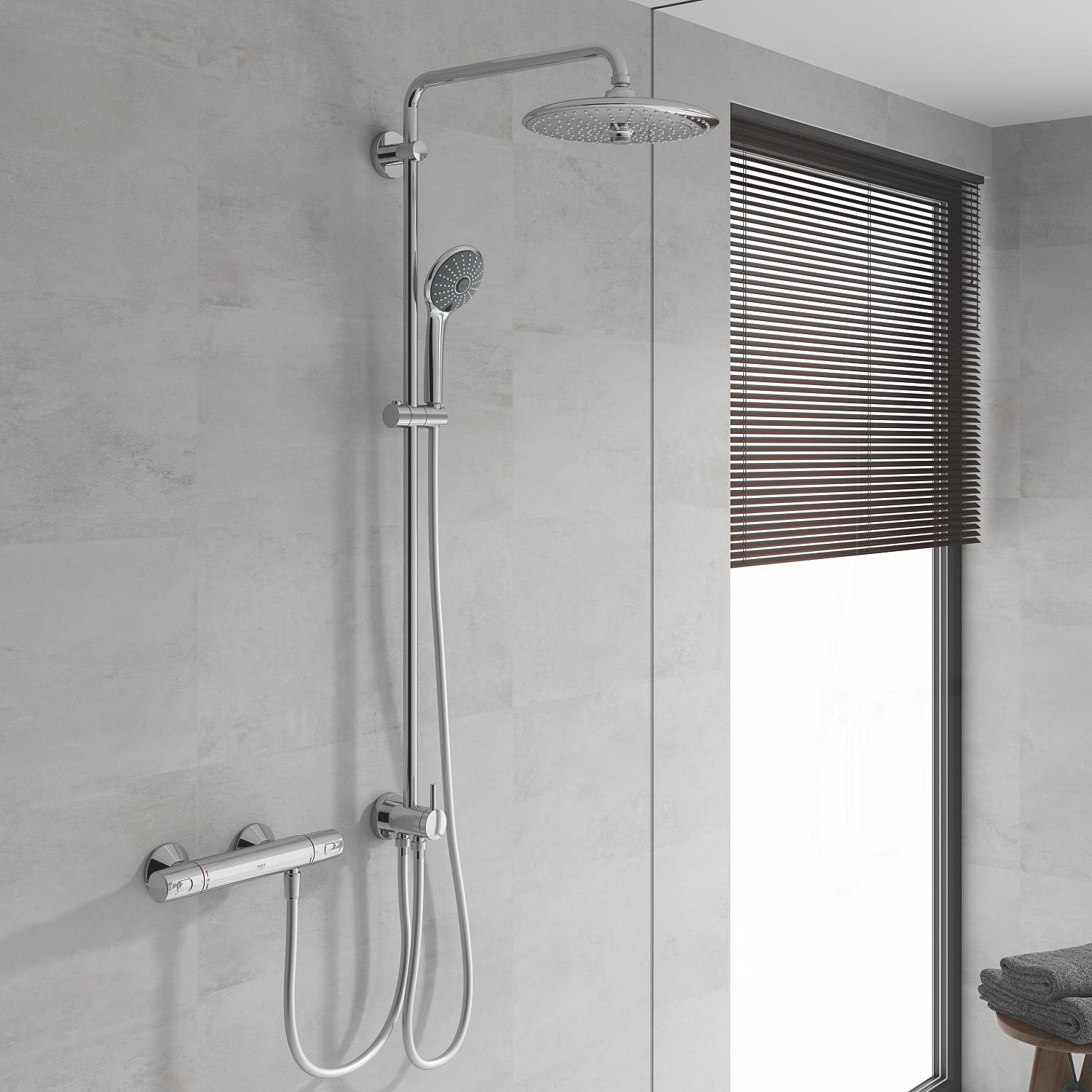 Coloana dus Grohe Vitalio 260, dus fix 260 mm, 3 functii,…