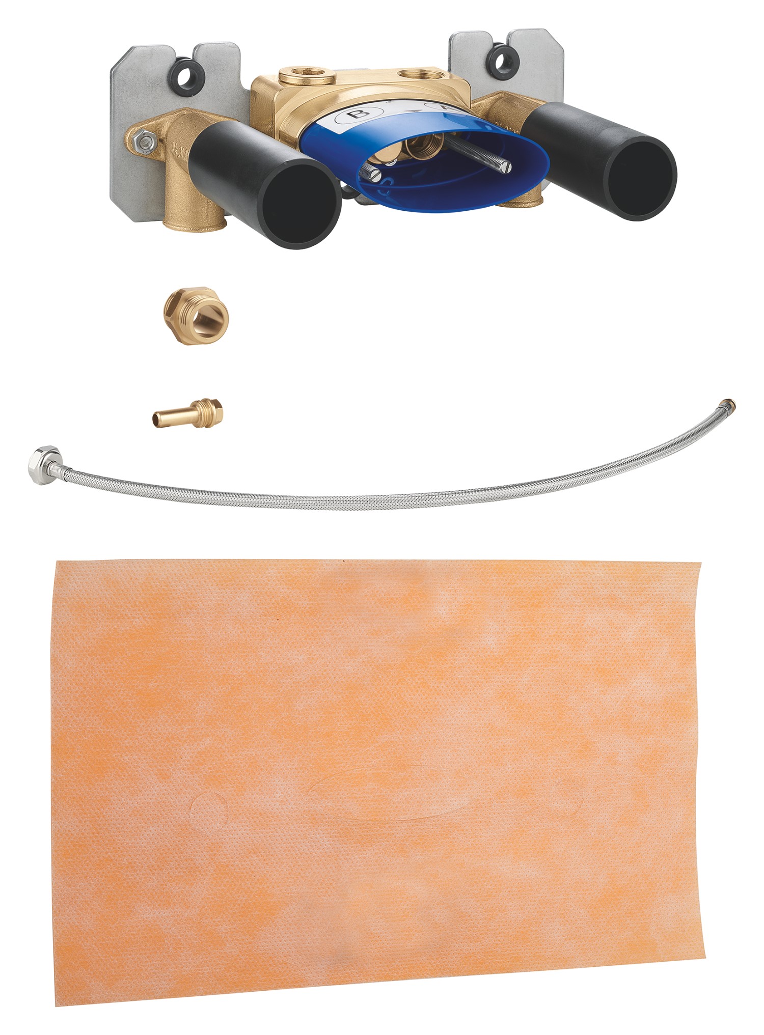 Corp incastrat Grohe 26449000, 1 bar, 215 mm, 75 mm, 1 nr iesiri, 2 nr intrari, Corp incastrat Grohe 26449000