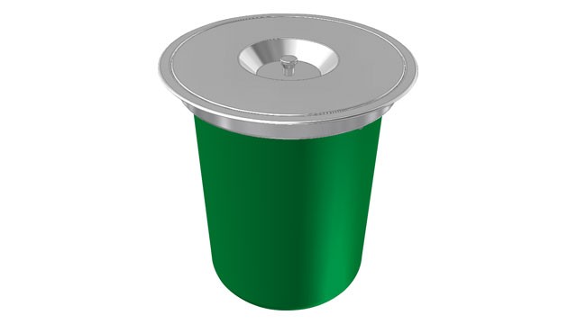 Franke Cos de gunoi franke kea 134.0035.043, 12 l, montare in blat, capac inox, crom
