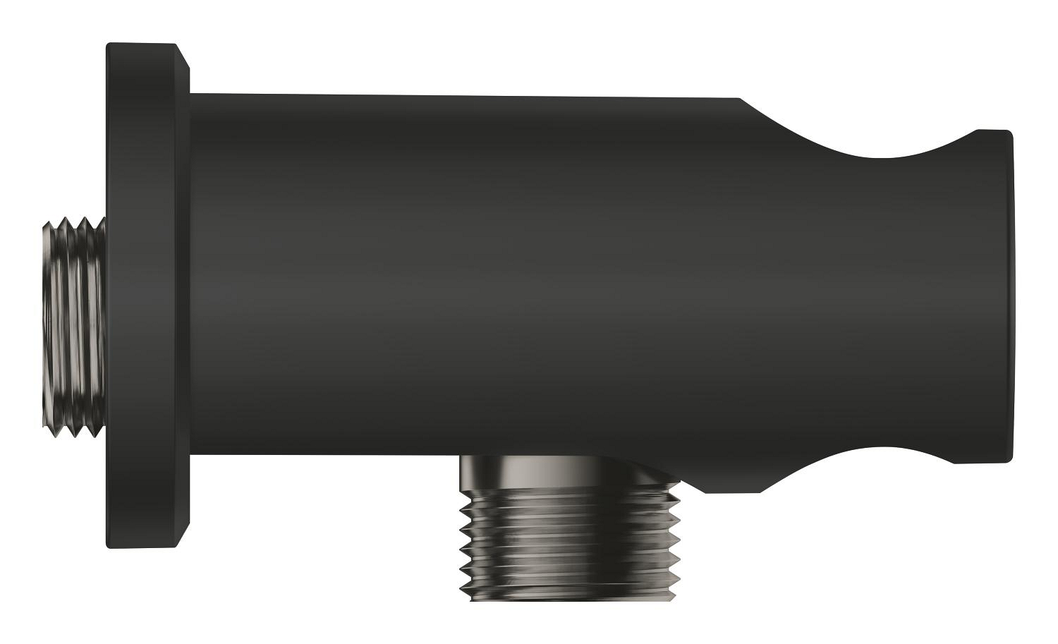 Cot iesire dus Grohe 266582430, 86 mm, 48 mm, 1/2 diametru filet iesire, 1/2 diametru filet alimentare, Negru