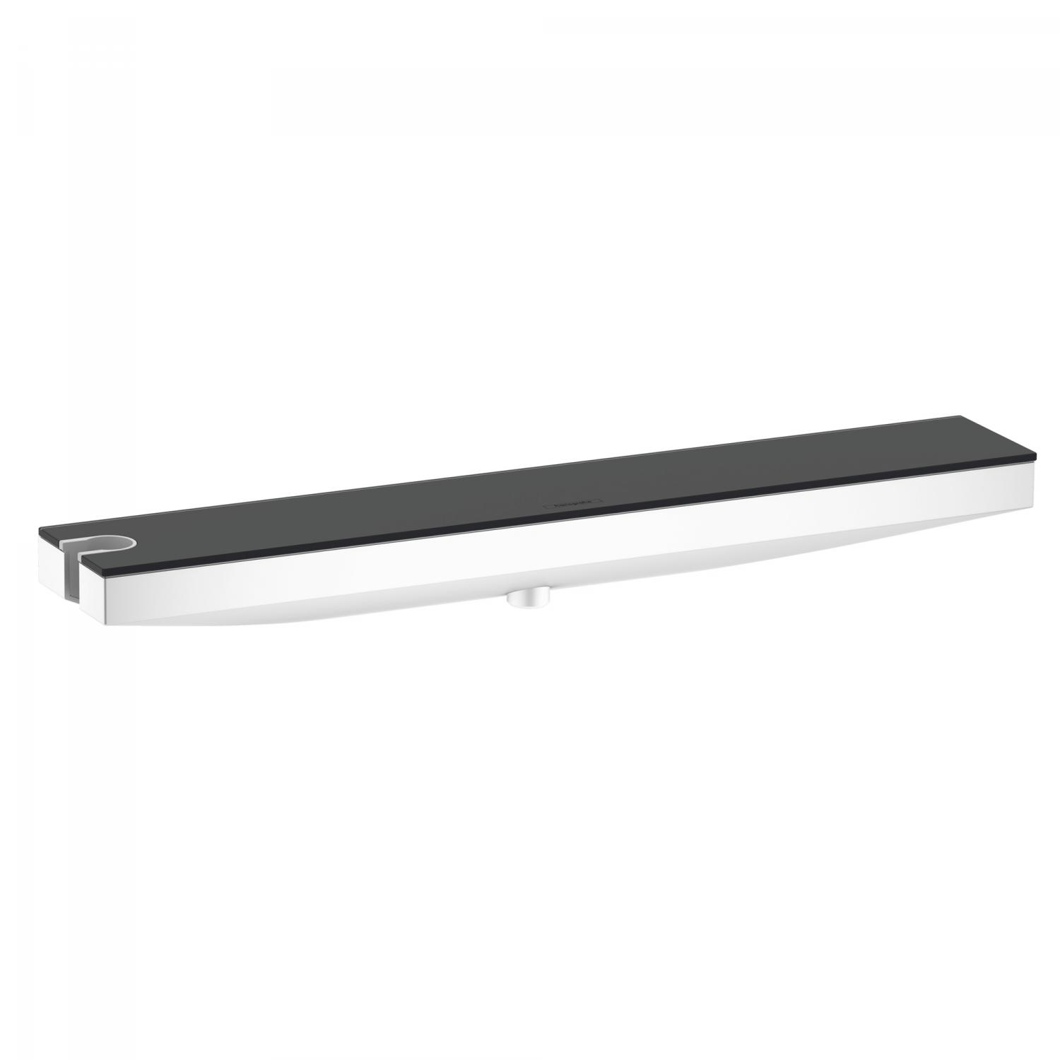 Hansgrohe Cot iesire dus hansgrohe rainfinity, 1/2'' x 1/2'', etajera sticla, anti-reflux, mat, negru/alb, 26843700