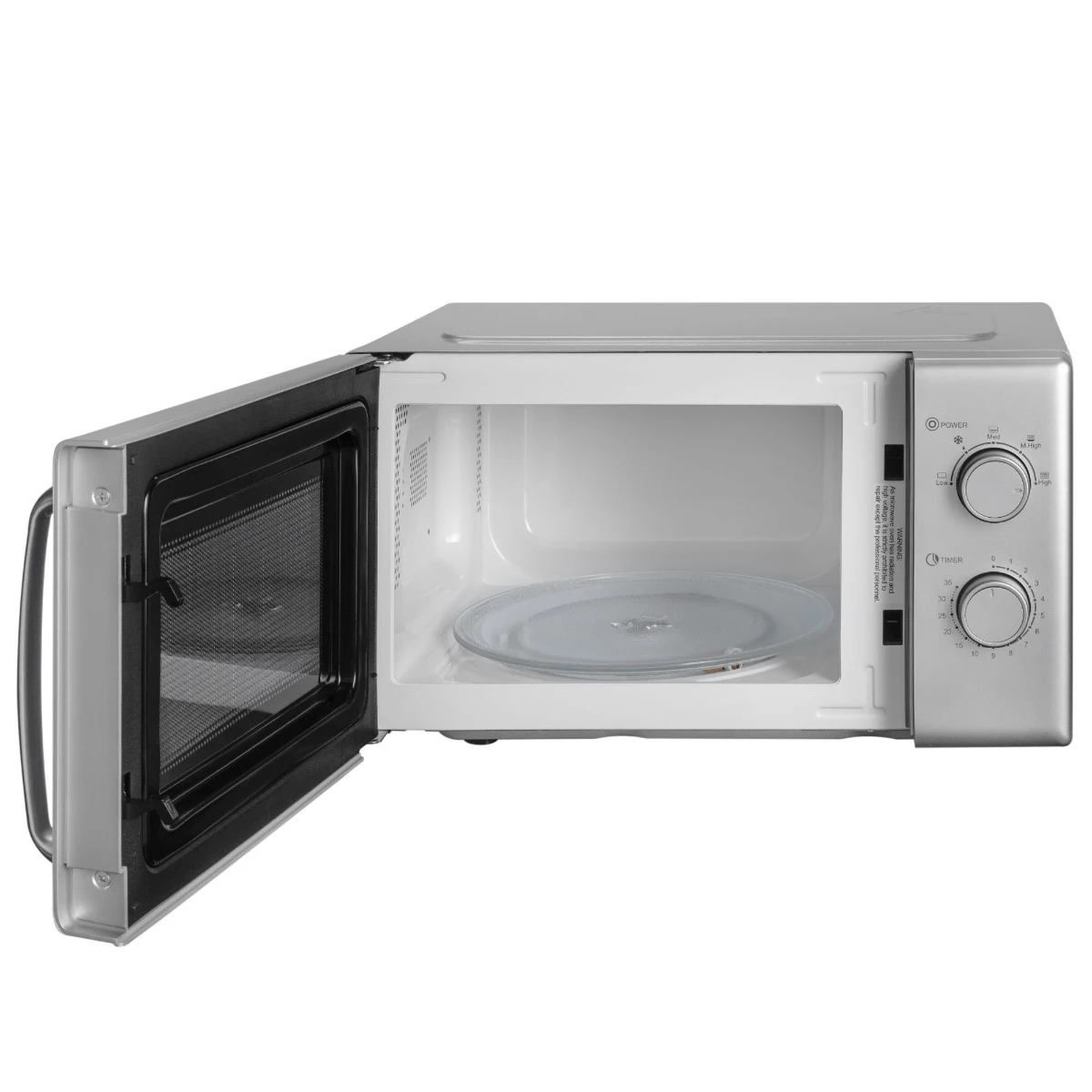 Cuptor cu microunde Daewoo KOR-6S20S-2, 700 W, 5 trepte, 20 l, 49.5 cm, 38 cm, 28.6 cm, 5 programe, Argintiu