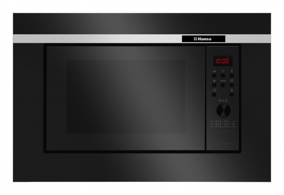 Hansa Cuptor cu microunde hansa, incorporabil, 20 l, 700 w, grill, digital, childlock, sticla, negru, amg20bfh