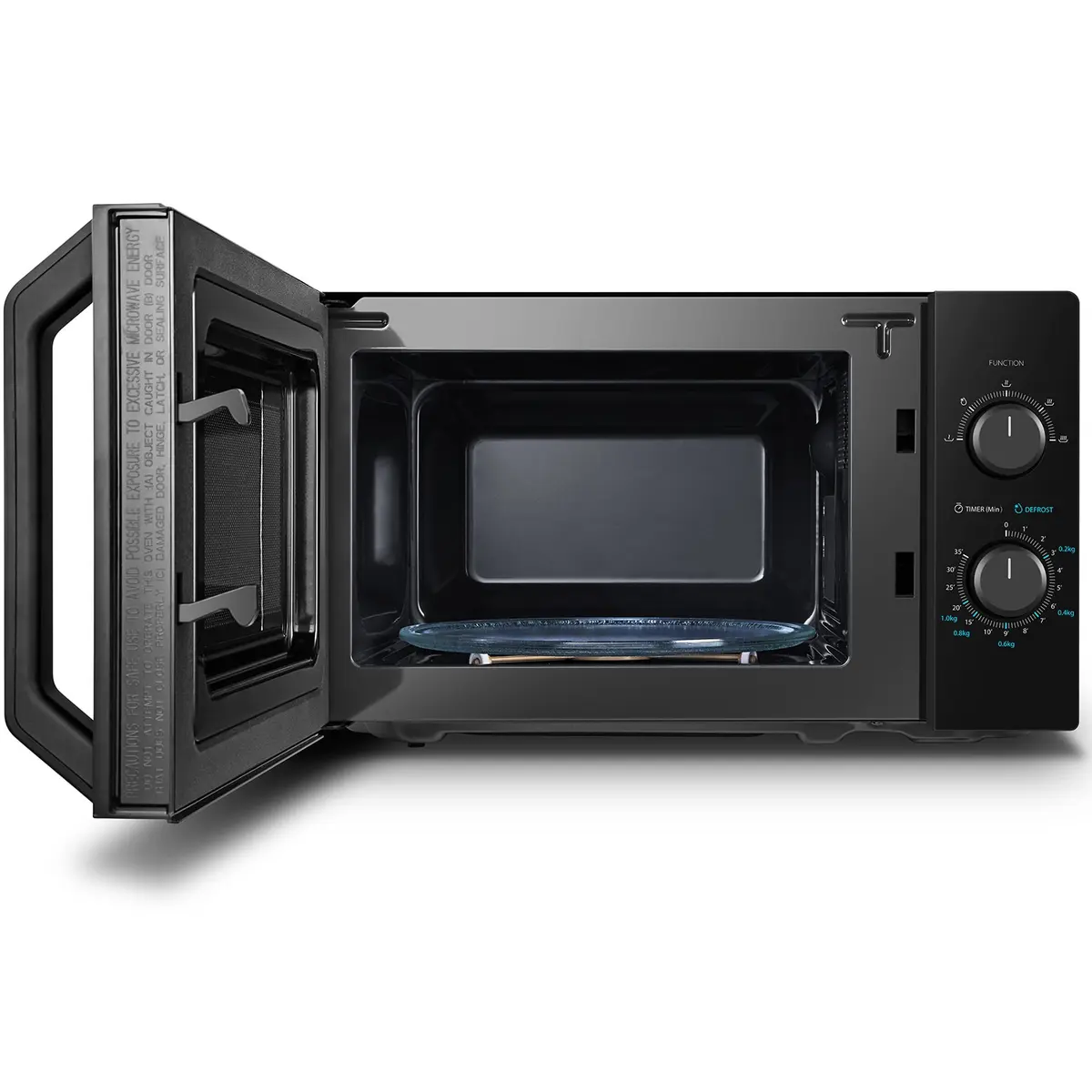 Cuptor cu microunde Toshiba MW2-MM20PBK, 800 W, 5 trepte, 20 l, 44 cm, 33 cm, 25 cm, 2 programe, Negru