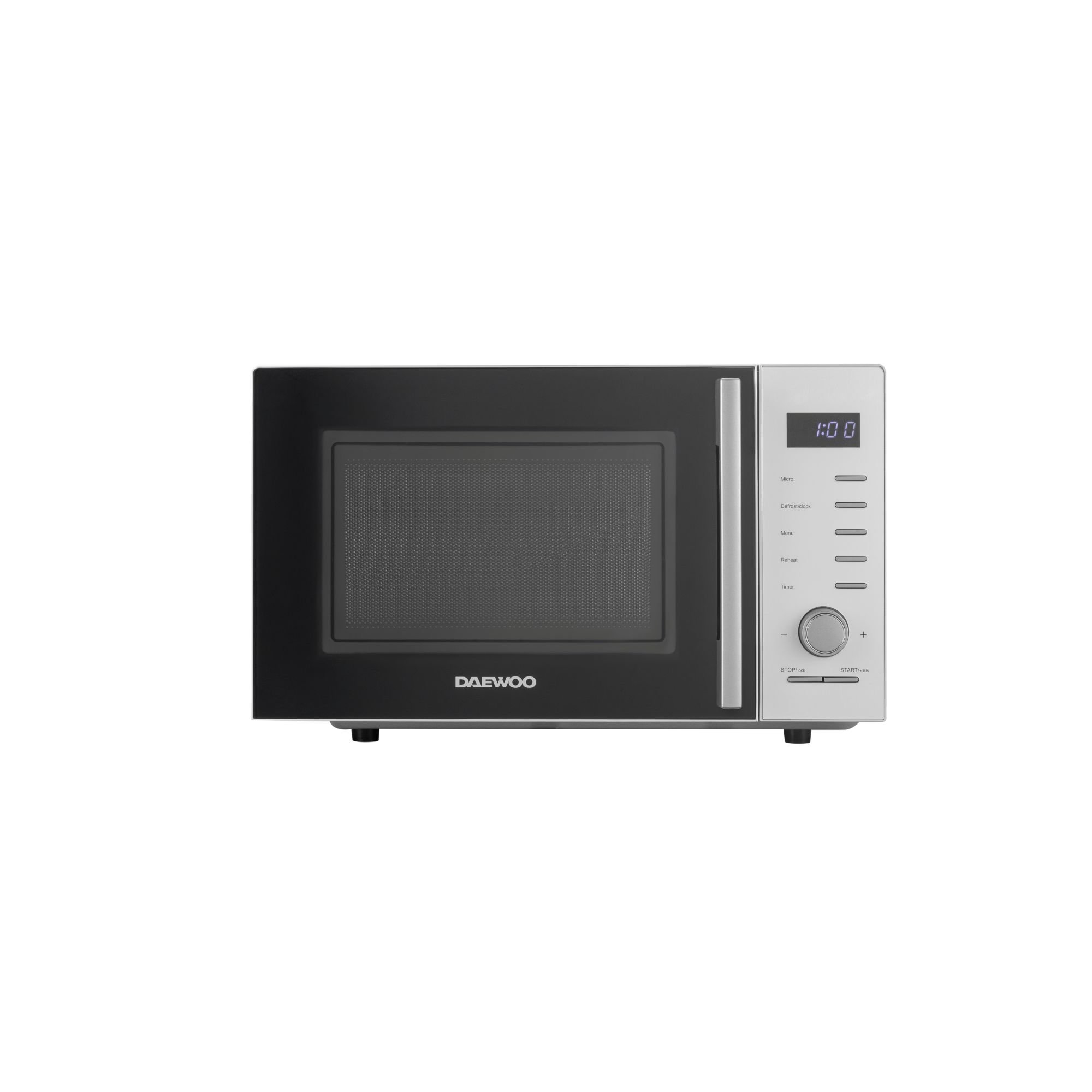 Daewoo Cuptor microunde daewoo, 25 l, 850 w, digital, 5 trepte, 8 programe, argintiu, kor-25rbs