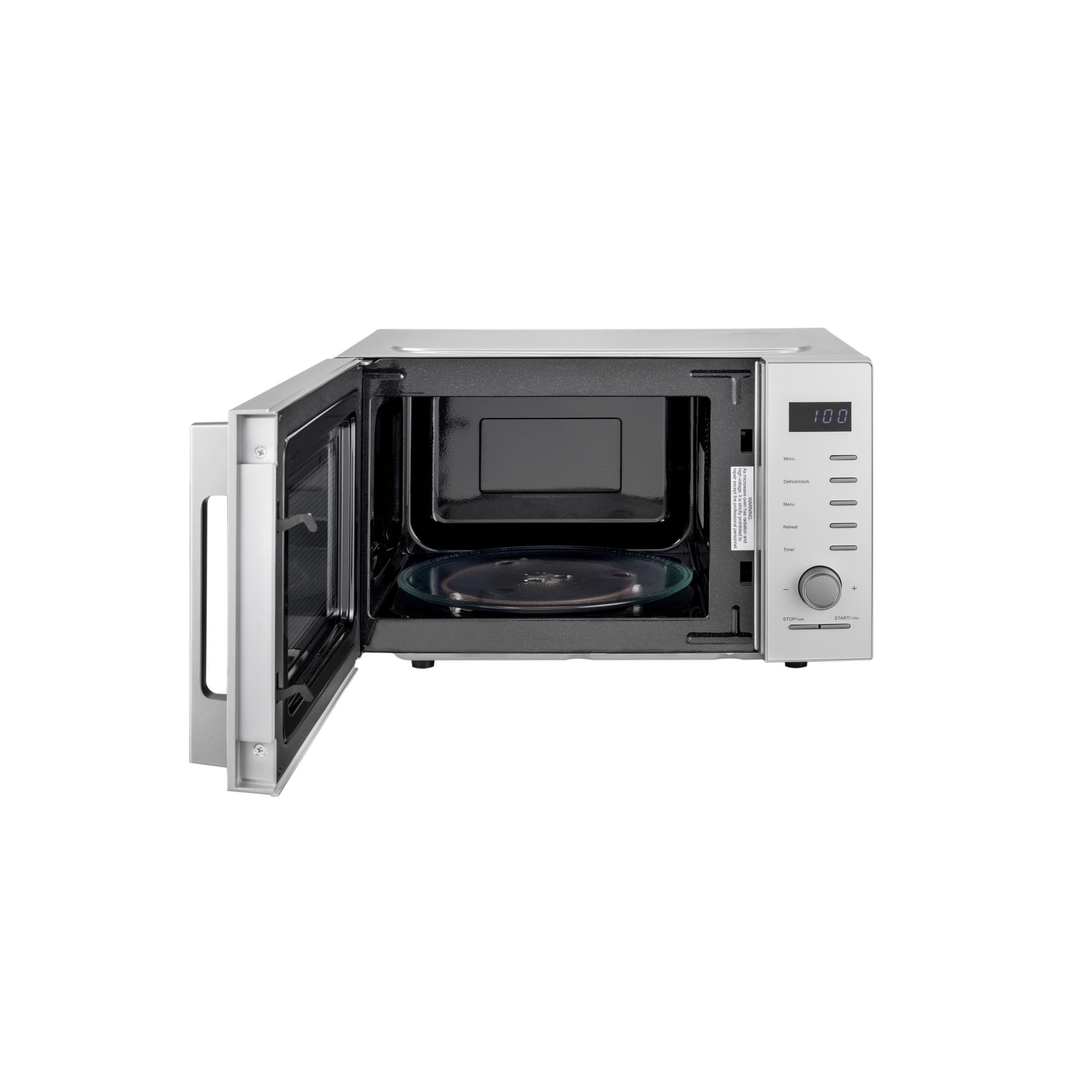 Cuptor microunde Daewoo KOR-25RBS, 850 W, 25 l, microunde, argintiu