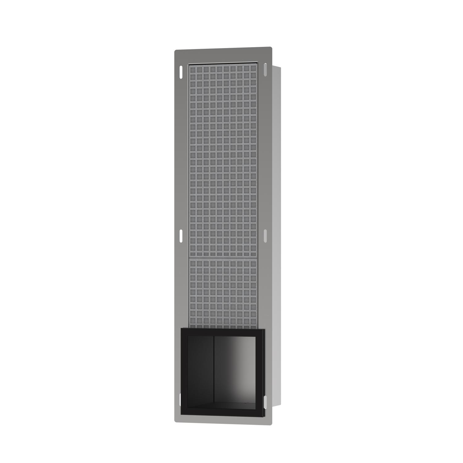 Hansgrohe Dispenser hargie igienica hansgrohe xtrastoris, incastrat, 750 x 260 x 151 mm, 6 role, otel inoxidabil, mat, negru,