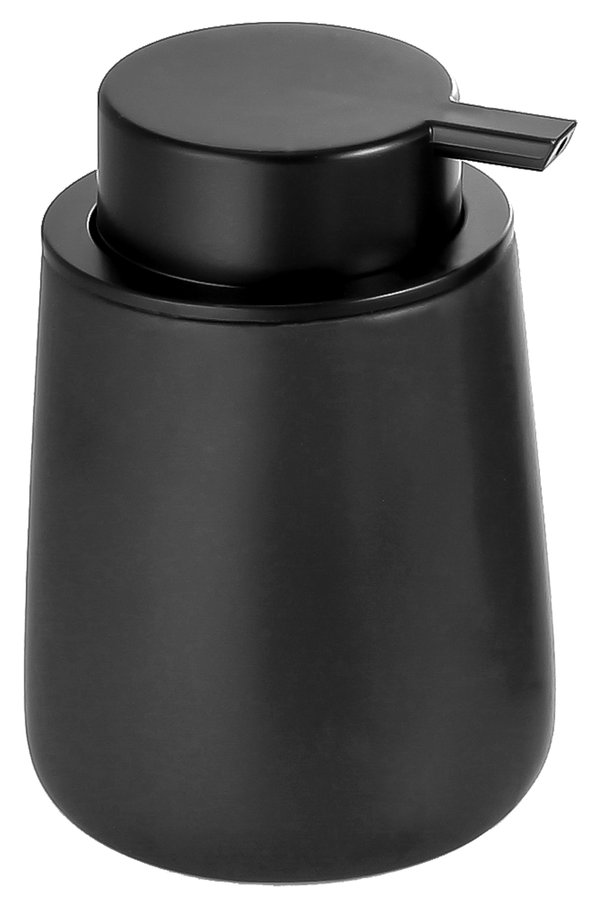 Aqualine Dozator sapun aqualine, pe blat, 350 ml, ceramic, mat, negru, 08136