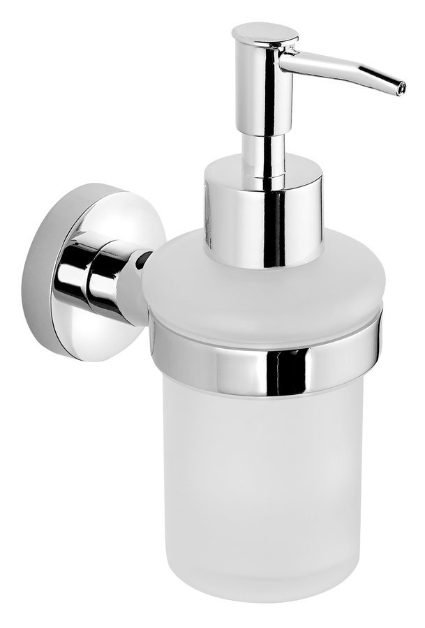Aqualine Dozator sapun baie aqualine samba, pe perete, 150 ml, sticla/metal, crom, sb119