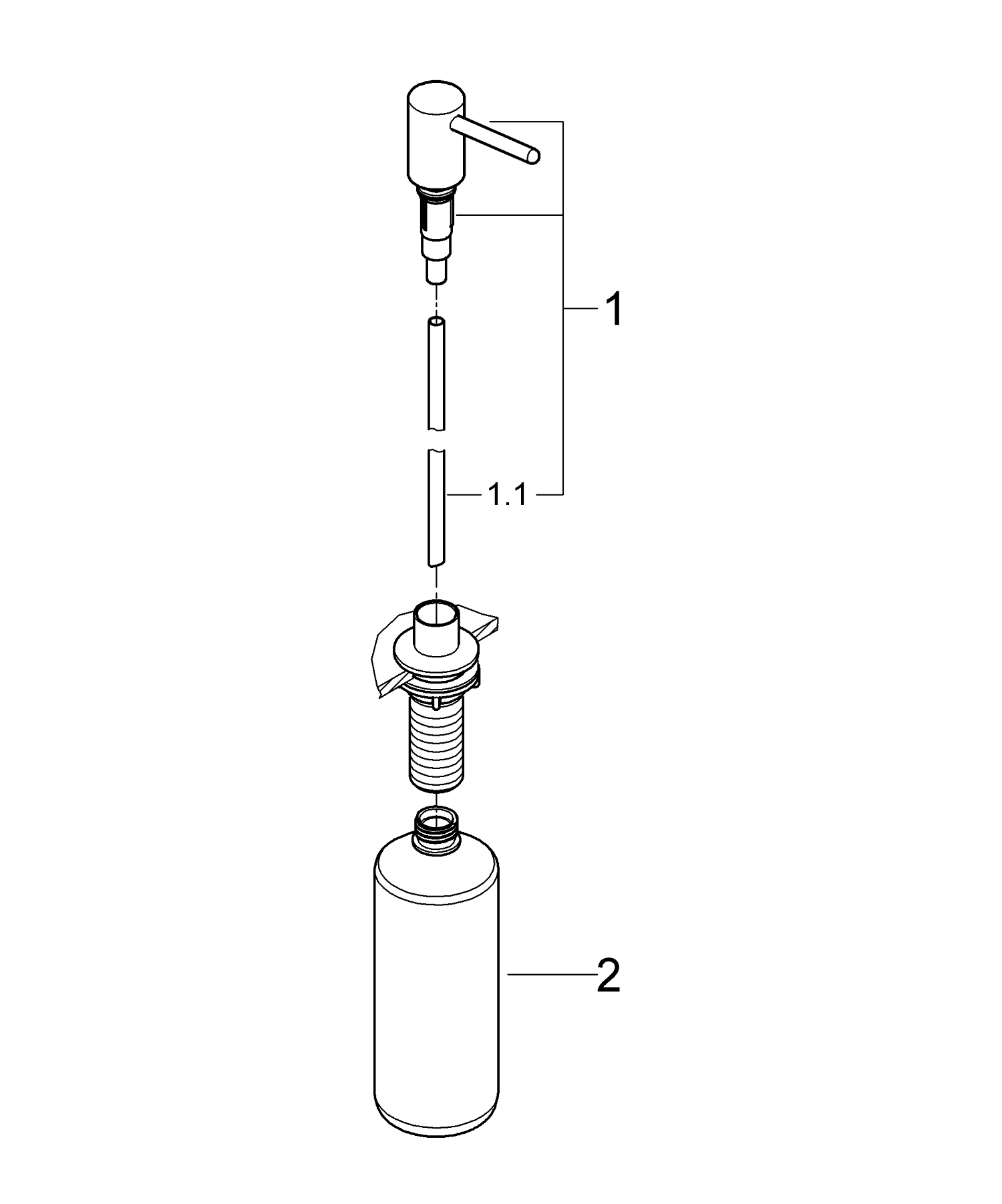 Dozator sapun lichid Grohe 40536000, bucatarie Contemporary, dozator, 