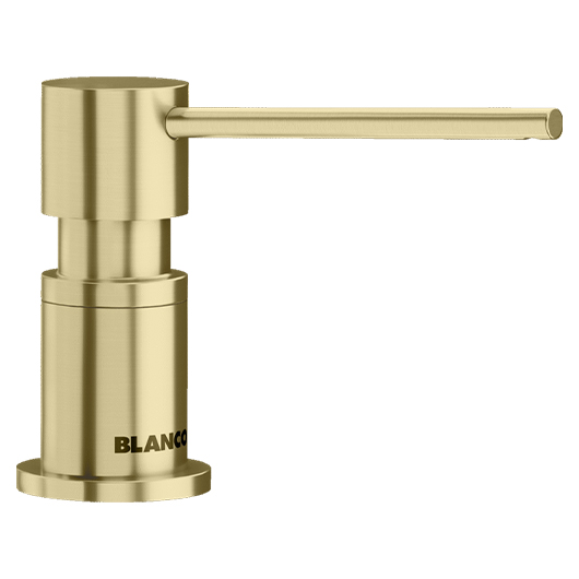 Blanco Dozator sapun bucatarie lato, incastrat, 300 ml, mat, auriu, 526699
