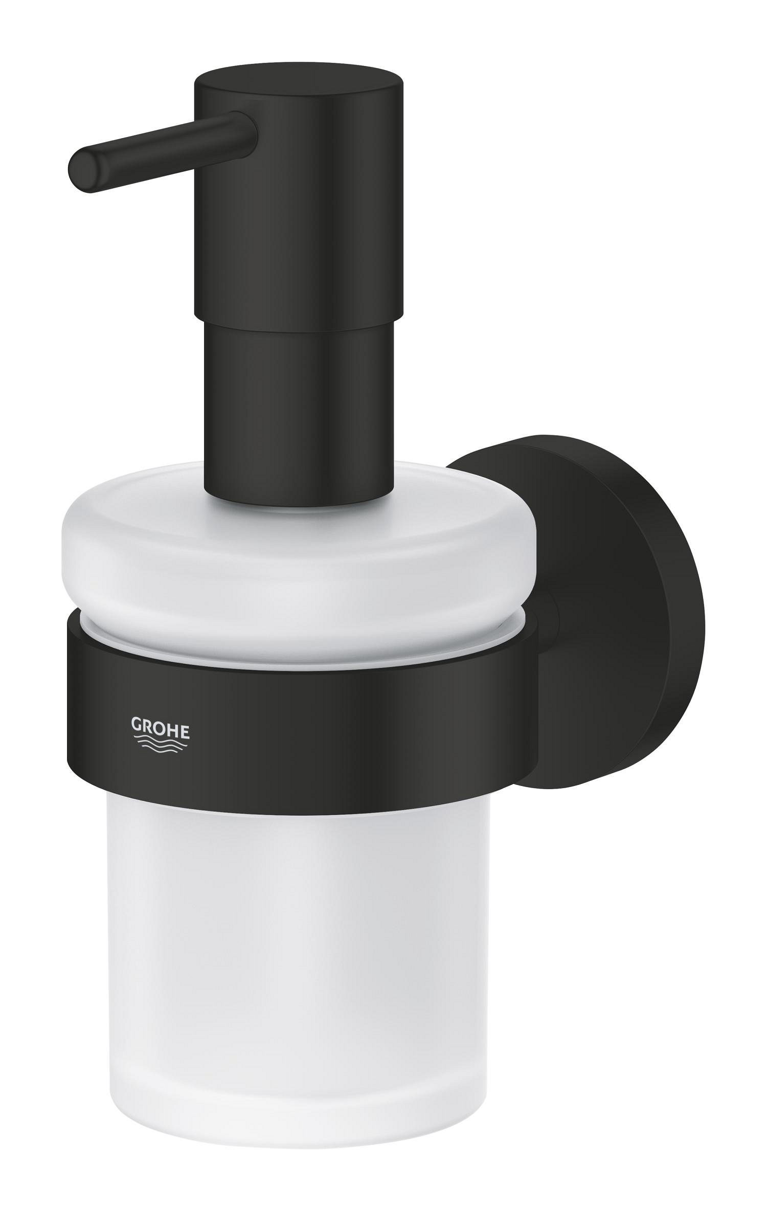 Dozator sapun Grohe 1022572430, 144 mm, 126 mm, 2 orificii instalare, 160 volum ml, pe perete, Negru