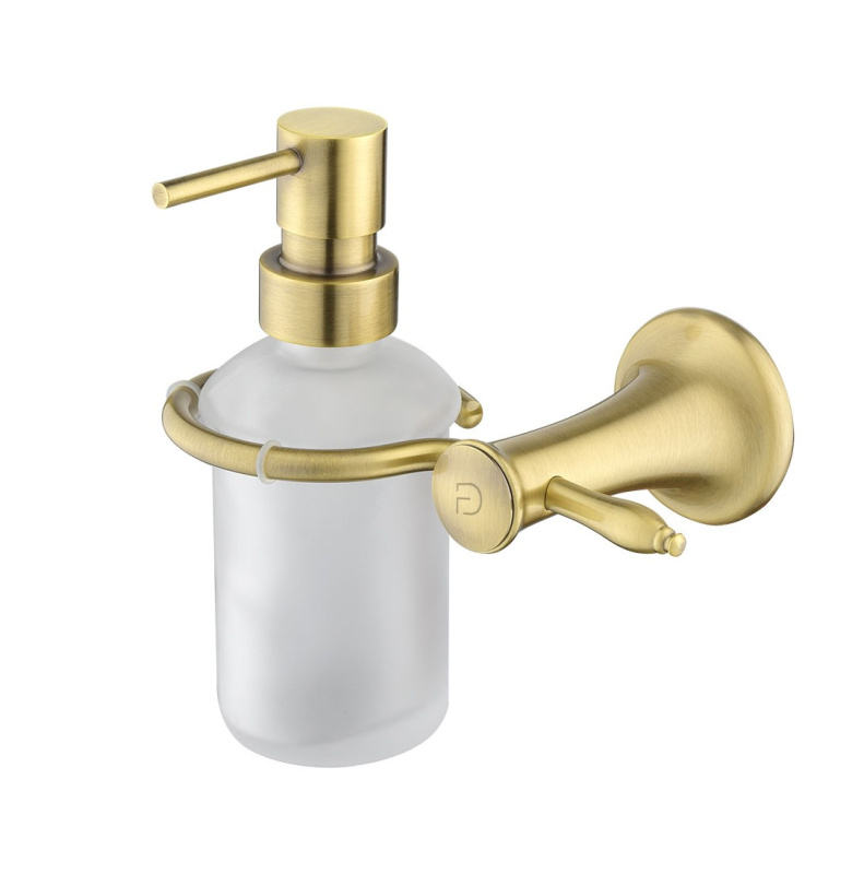 FDesign Dozator sapun lichid fdesign fd6-lra-16-66, montare pe perete, 200 ml, suport, sticla, metal, mat, bronz