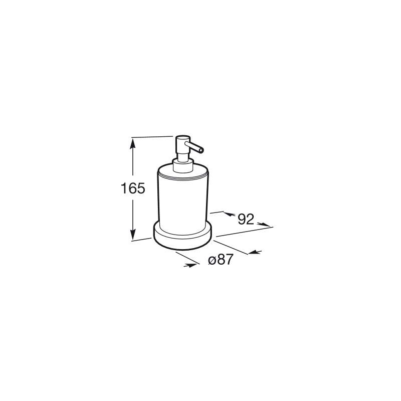 Dozator sapun Roca A817026CN0, Tempo, tip instalare pe blat, volum ml 