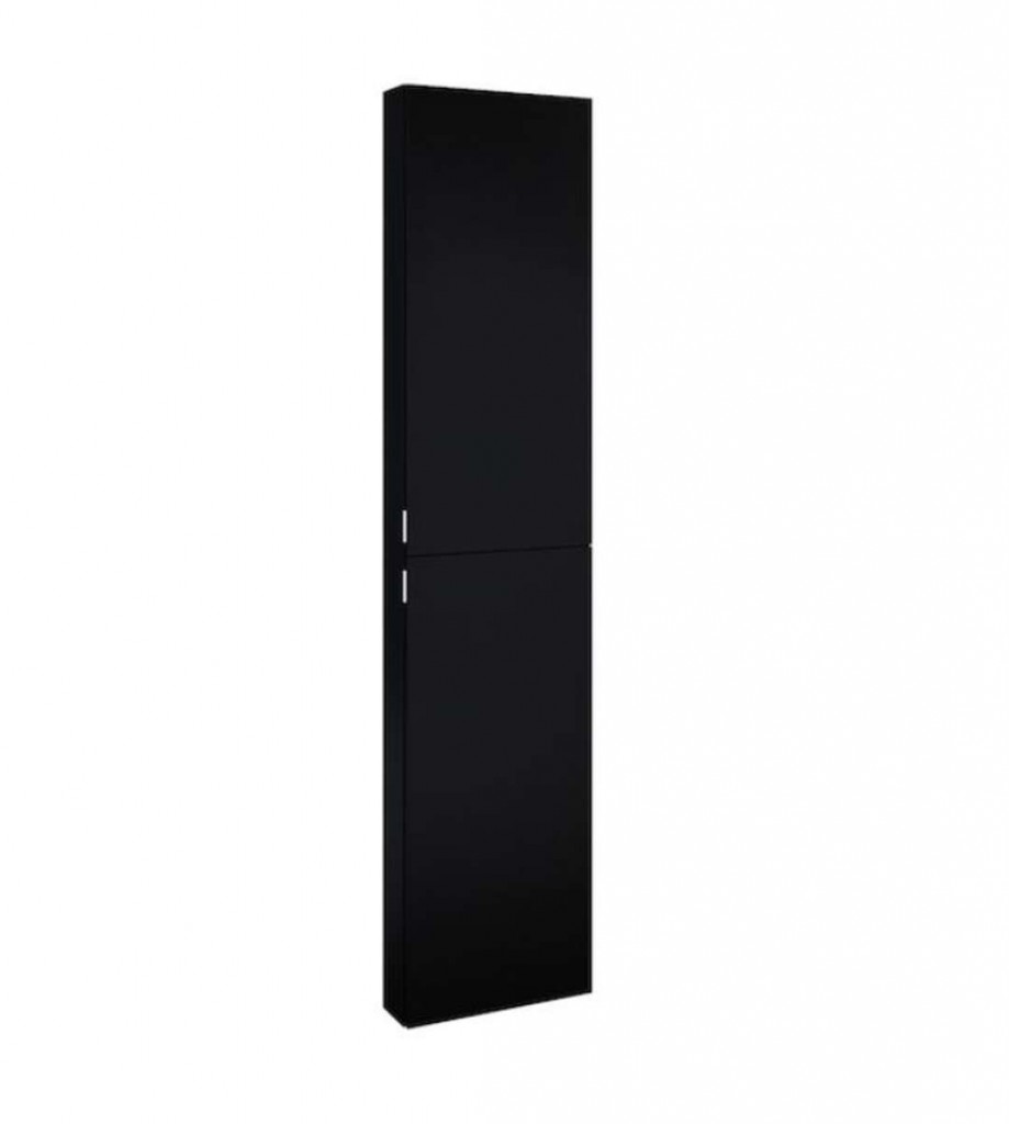 Jika Dulap coloana jika pure, pe perete, 40 x 13 x 180 cm, usi, mat, negru, h43j2352303531