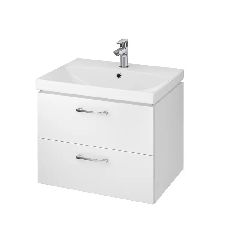 Cersanit Dulap cu lavoar cersanit lara, suspendat, 59 x 45 x 45 cm, sertare, lucios, alb, s801-142-dsm