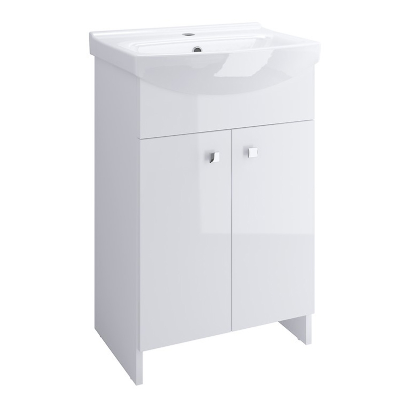 Cersanit Dulap cu lavoar cersanit sati, pe podea, 60 x 41 x 79 cm, usa, lucios, alb, s801-134