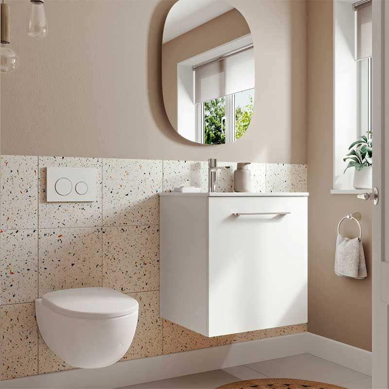 Geberit  Dulap cu lavoar geberit selnova, 60 x 48 x 65 cm, usa, lucios, alb, 501.252.00.1
