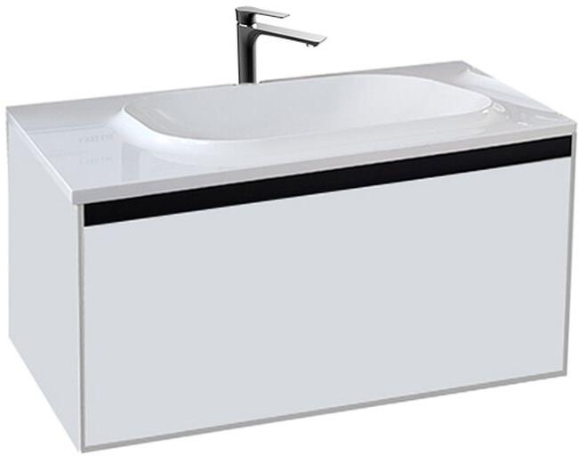 Kolpasan Dulap cu lavoar kolpasan pandora, suspendat, 110 x 54 x 41 cm, sertar, lucios, alb, 514160